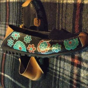 Flower slip on shoes